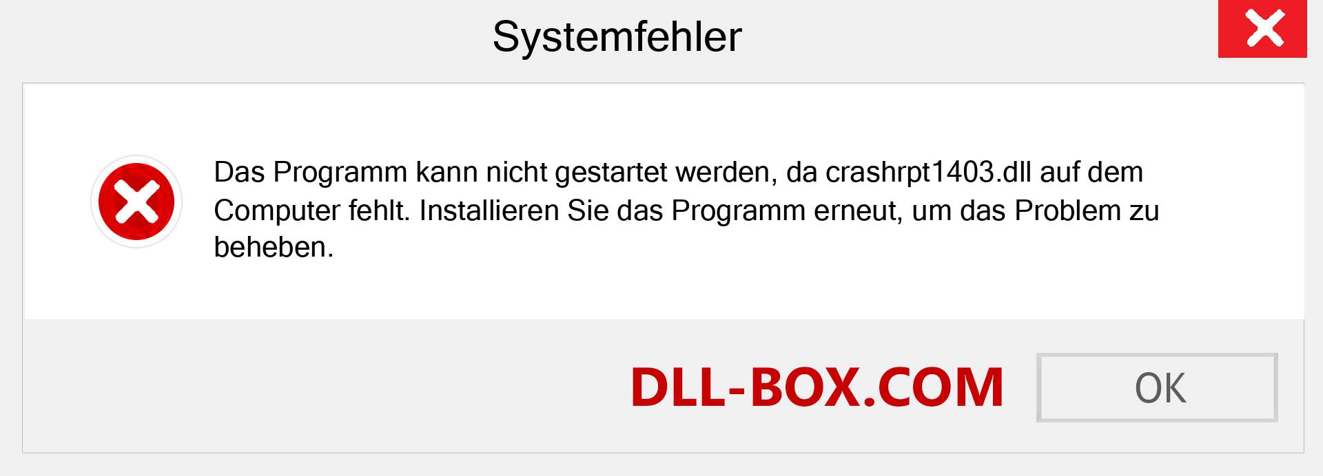 crashrpt1403.dll-Datei fehlt?. Download für Windows 7, 8, 10 - Fix crashrpt1403 dll Missing Error unter Windows, Fotos, Bildern