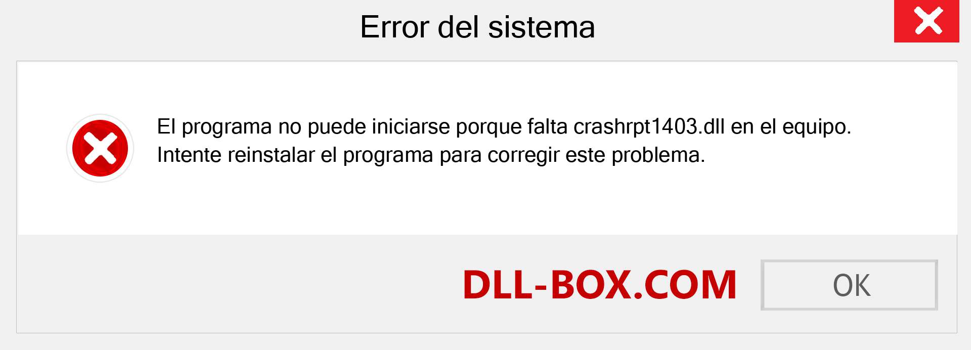 ¿Falta el archivo crashrpt1403.dll ?. Descargar para Windows 7, 8, 10 - Corregir crashrpt1403 dll Missing Error en Windows, fotos, imágenes